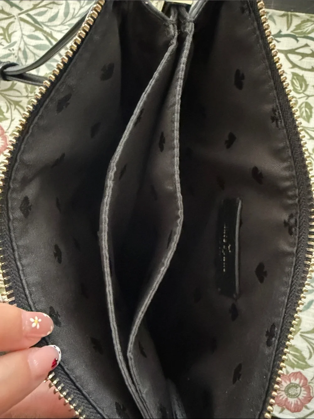 kate spade Black Pebbled Leather Crossbody with Gold Hardware